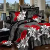 "Foreign Trade Snow Pigeon Home Textiles Genuine oil painting bedding, polyester-cotton 3D reactive printed four-piece set, Seeking dreams. details Picture